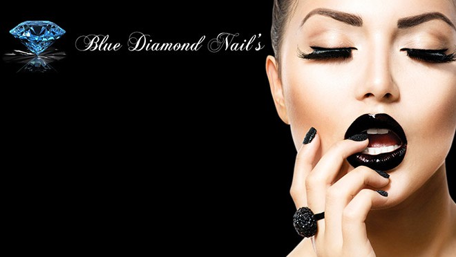 Cannes - Blue diamond nail's